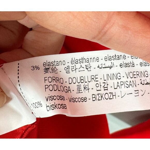 Zara Asymmetric one shoulder Red Blazer Dress blogg fav Size M - Picture 8 of 9